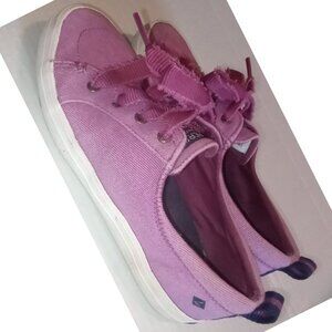 Sperry Crush Vibe Blush Lace Up Sneakers Women's Size 7.5